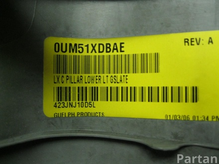 CHRYSLER 0UM51XDBAE 300 C (LX) 2006 Lining, pillar c Lower left side