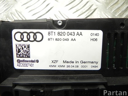 AUDI 8T1 820 043 AA / 8T1820043AA A4 (8K2, B8) 2009 Sterownik automatycznej klimatyzacji