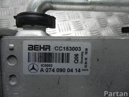 MERCEDES-BENZ A 274 090 04 14 / A2740900414 C-CLASS (W205) 2014 Охладитель наддувочного воздуха (интеркулер)