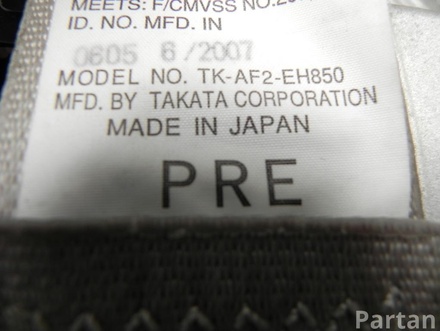 MAZDA TK-AF2-EH850 / TKAF2EH850 CX-7 (ER) 2008 Safety Belt