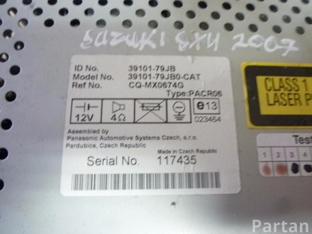 SUZUKI 39101-79JB0-CAT / 3910179JB0CAT SX4 (EY, GY) 2007 Radio / CD