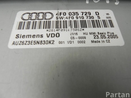 AUDI 4F0 919 603, 4F0 035 729 D / 4F0919603, 4F0035729D A6 Avant (4F5, C6) 2006 Компакт диск-радио